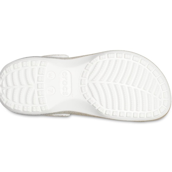 Crocs Classic Platform Ombre Glitter Women's Clogs Gold Silver White - Picture 5 of 6